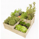 POTAGER MILOS NATUREL 96x96x40CM PIN TRAITE CLASSE 3 FSC